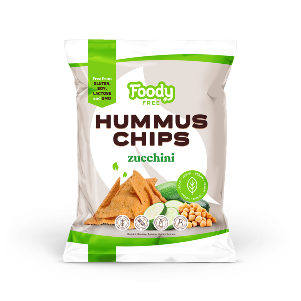 Foody Free Hummus chips cukkinivel
